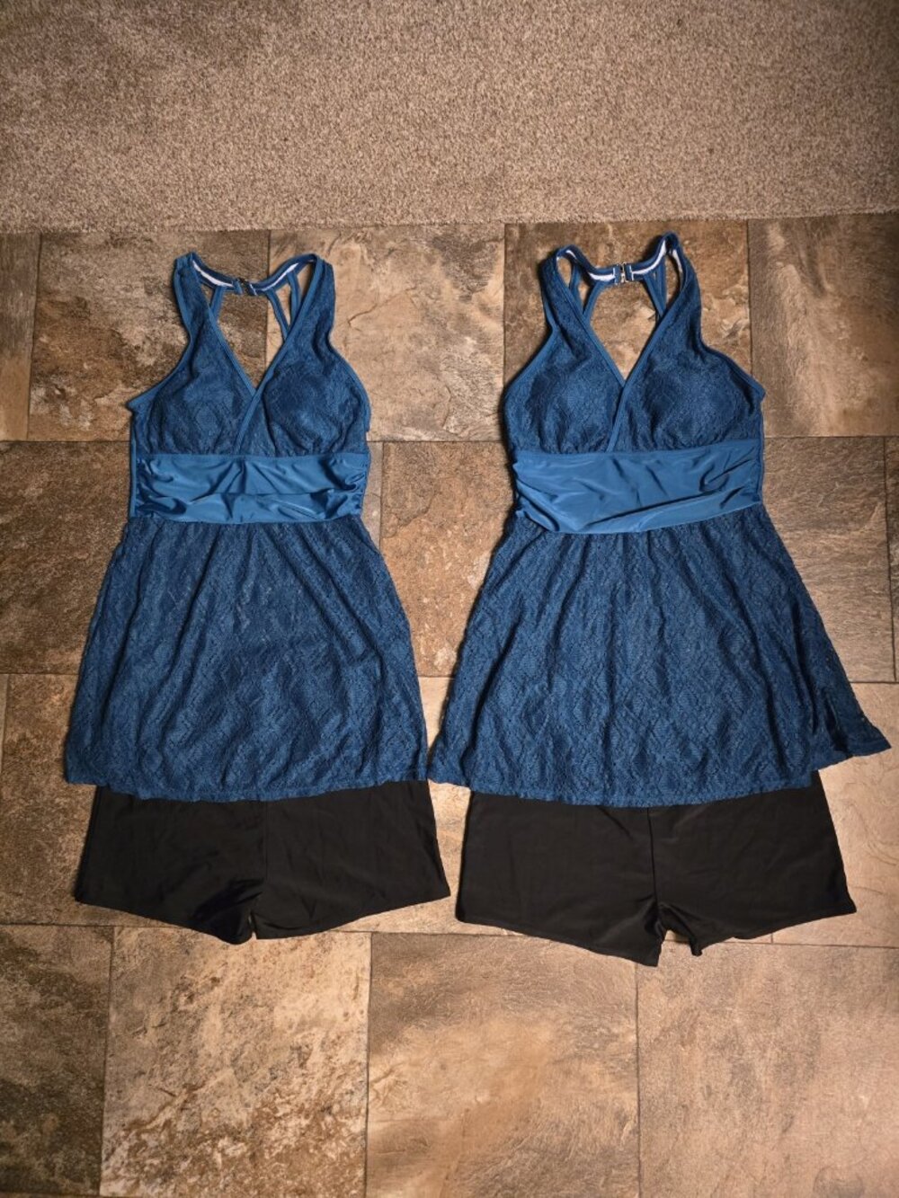 Tankini Swimsuits Lot Of 2 Womens M/L NWOT Green/Black